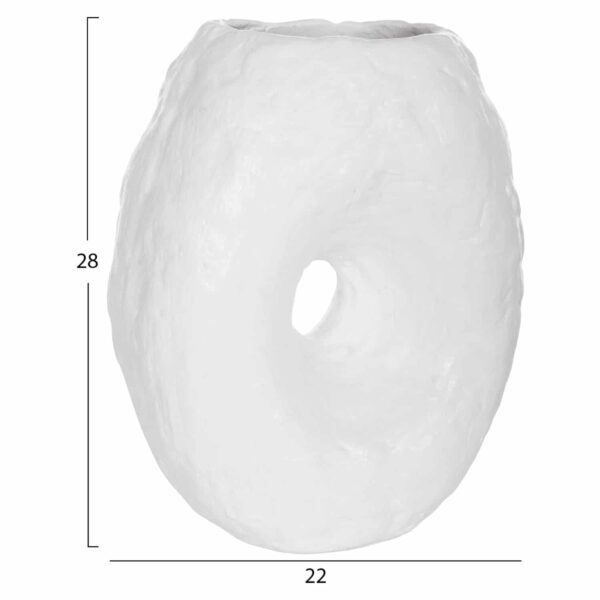 ΕΠΙΤΡΑΠΕΖΙΟ ΔΙΑΚΟΣΜΗΤΙΚΟ ΒΑΖΟ NAMENTIS HM4673.02S ΛΕΥΚΗ ΤΕΡΑΚΟΤΑ--22x13x28Υεκ - Image 2