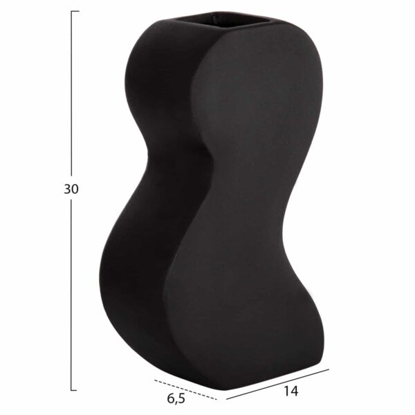 ΕΠΙΤΡΑΠΕΖΙΟ ΚΕΡΑΜΙΚΟ ΔΙΑΚΟΣΜΗΤΙΚΟ ΣΕΙΡΑ SEBOR HM4590.02 MATTE BLACK 13x6x22Υεκ - Image 2