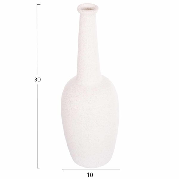 ΕΠΙΤΡΑΠΕΖΙΟ ΚΕΡΑΜΙΚΟ ΔΙΑΚΟΣΜΗΤΙΚΟ ELENDIL HM4592.01 ΥΠΟΛΕΥΚΟ ΚΡΥΣΤΑΛΛΙΚΟ Φ10x30Υ εκ - Image 2