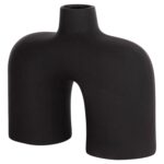 ΕΠΙΤΡΑΠΕΖΙΟ ΚΕΡΑΜΙΚΟ ΔΙΑΚΟΣΜΗΤΙΚΟ ISIL HM4600.02 ΜΑΥΡΟ ΜΑΤ 27x9,5x22,5Y εκ. - Image 4