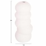ΕΠΙΤΡΑΠΕΖΙΟ ΚΕΡΑΜΙΚΟ ΔΙΑΚΟΣΜΗΤΙΚΟ ROOK HM4630.01 ΥΠΟΛΕΥΚΟ ΚΡΥΣΤΑΛΛΙΚΟ Φ13x31Υεκ - Image 2