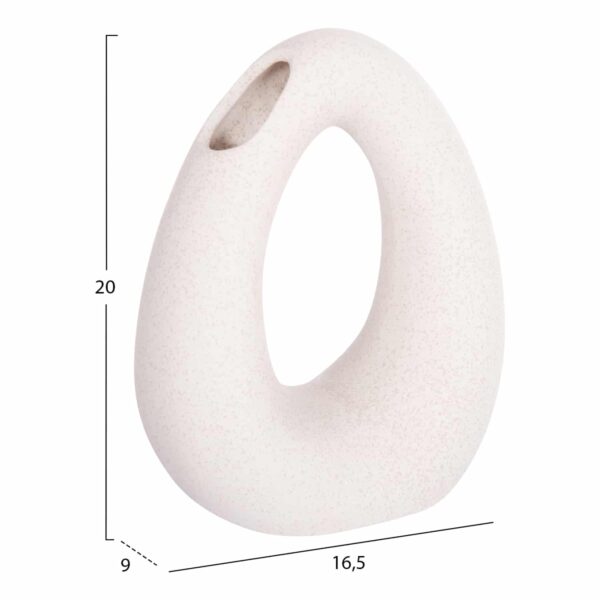 ΕΠΙΤΡΑΠΕΖΙΟ ΚΕΡΑΜΙΚΟ ΔΙΑΚΟΣΜΗΤΙΚΟ ELLIPTO HM4644.01 ΥΠΟΛΕΥΚΟ ΚΡΥΣΤΑΛΛΙΚΟ 16,5x9x20Υεκ - Image 2