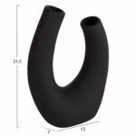 ΕΠΙΤΡΑΠΕΖΙΟ ΚΕΡΑΜΙΚΟ ΔΙΑΚΟΣΜΗΤΙΚΟ ELLIPTO HM4643.02 ΜΑΥΡΟ ΜΑΤ 15x7x21,5Υεκ - Image 2