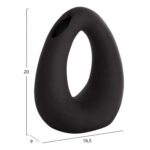 ΕΠΙΤΡΑΠΕΖΙΟ ΚΕΡΑΜΙΚΟ ΔΙΑΚΟΣΜΗΤΙΚΟ ELLIPTO HM4644.02 ΜΑΥΡΟ ΜΑΤ 16,5x9x20Υεκ - Image 2