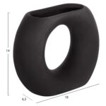 ΕΠΙΤΡΑΠΕΖΙΟ ΚΕΡΑΜΙΚΟ ΔΙΑΚΟΣΜΗΤΙΚΟ ELLIPTO HM4646.02 ΜΑΥΡΟ ΜΑΤ 18x6,5x14Υεκ - Image 2
