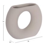 ΕΠΙΤΡΑΠΕΖΙΟ ΚΕΡΑΜΙΚΟ ΔΙΑΚΟΣΜΗΤΙΚΟ ELLIPTO HM4646.03 ΓΚΡΙ ΜΑΤ 18x6,5x14Υεκ - Image 2