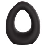 ΕΠΙΤΡΑΠΕΖΙΟ ΚΕΡΑΜΙΚΟ ΔΙΑΚΟΣΜΗΤΙΚΟ ELLIPTO HM4644.02 ΜΑΥΡΟ ΜΑΤ 16,5x9x20Υεκ - Image 3