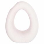 ΕΠΙΤΡΑΠΕΖΙΟ ΚΕΡΑΜΙΚΟ ΔΙΑΚΟΣΜΗΤΙΚΟ ELLIPTO HM4644.01 ΥΠΟΛΕΥΚΟ ΚΡΥΣΤΑΛΛΙΚΟ 16,5x9x20Υεκ - Image 3