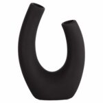 ΕΠΙΤΡΑΠΕΖΙΟ ΚΕΡΑΜΙΚΟ ΔΙΑΚΟΣΜΗΤΙΚΟ ELLIPTO HM4643.02 ΜΑΥΡΟ ΜΑΤ 15x7x21,5Υεκ - Image 3