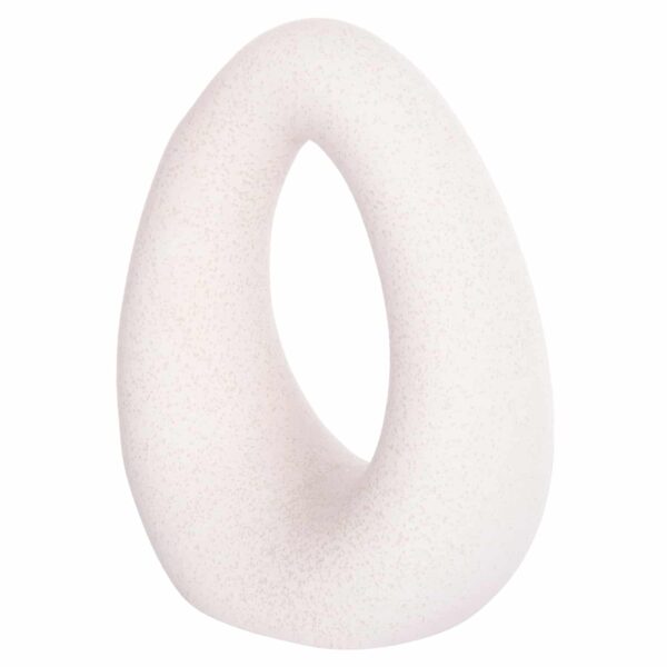 ΕΠΙΤΡΑΠΕΖΙΟ ΚΕΡΑΜΙΚΟ ΔΙΑΚΟΣΜΗΤΙΚΟ ELLIPTO HM4644.01 ΥΠΟΛΕΥΚΟ ΚΡΥΣΤΑΛΛΙΚΟ 16,5x9x20Υεκ - Image 4