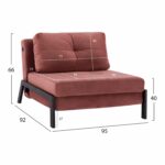 ΠΟΛΥΘΡΟΝΑ ΚΡΕΒΑΤΙ, ΒΕΛΟΥΔΟ ΣΑΠΙΟ ΜΗΛΟ HM3078.12 95x92x66Υ εκ. - Image 2