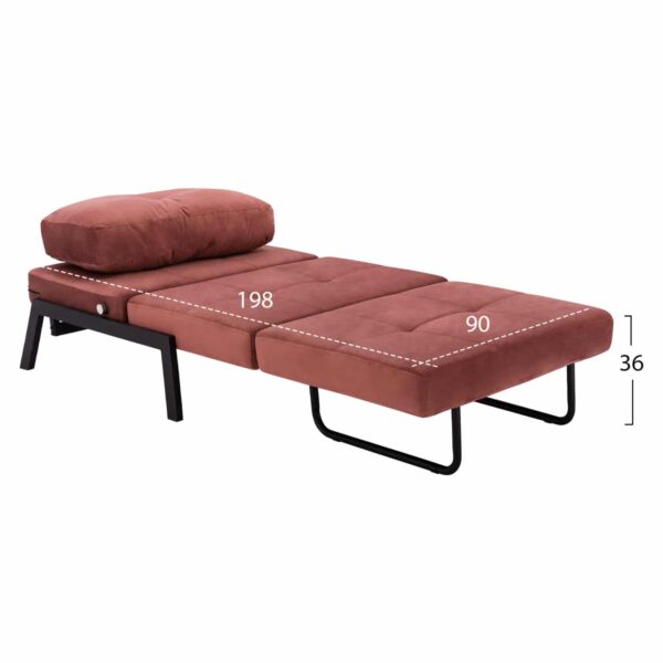 ΠΟΛΥΘΡΟΝΑ ΚΡΕΒΑΤΙ, ΒΕΛΟΥΔΟ ΣΑΠΙΟ ΜΗΛΟ HM3078.12 95x92x66Υ εκ. - Image 3