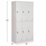 ΦΟΡΙΑΜΟΣ ΜΕΤΑΛΛΙΚΟΣ BRAILA HM5546.11 6 ΝΤΟΥΛΑΠΑΚΙΑ ΜΕ ΚΛΕΙΔΑΡΙΕΣ-ΓΚΡΙ 90x45x185Υεκ. - Image 2