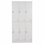 ΦΟΡΙΑΜΟΣ ΜΕΤΑΛΛΙΚΟΣ BRAILA HM5546.11 6 ΝΤΟΥΛΑΠΑΚΙΑ ΜΕ ΚΛΕΙΔΑΡΙΕΣ-ΓΚΡΙ 90x45x185Υεκ. - Image 4