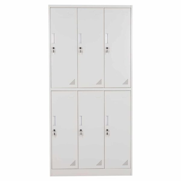 ΦΟΡΙΑΜΟΣ ΜΕΤΑΛΛΙΚΟΣ BRAILA HM5546.11 6 ΝΤΟΥΛΑΠΑΚΙΑ ΜΕ ΚΛΕΙΔΑΡΙΕΣ-ΓΚΡΙ 90x45x185Υεκ. - Image 4