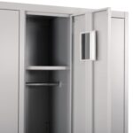 ΦΟΡΙΑΜΟΣ ΜΕΤΑΛΛΙΚΟΣ ALTONA ΜΕ 3 ΝΤΟΥΛΑΠΙΑ & ΚΛΕΙΔΑΡΙΑ HM5634 90Χ45Χ185Υ εκ. - Image 4