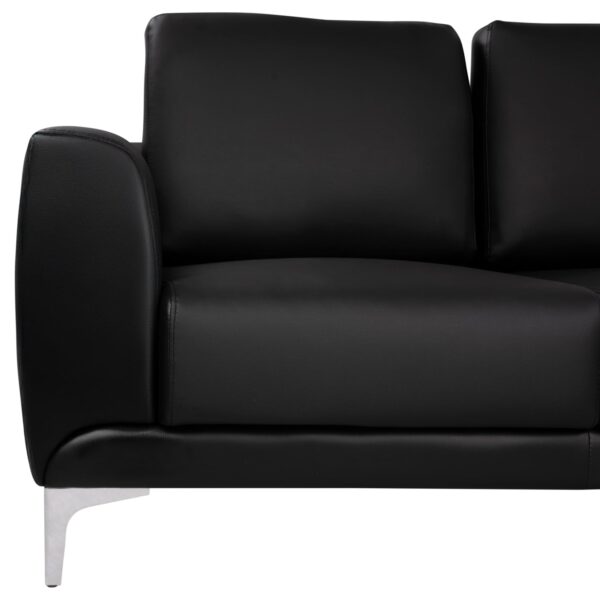 ΚΑΝΑΠΕΣ 2ΘΕΣΙΟΣ KΕΝΖΙΕ HM3121.21 ΜΕ ΜΑΥΡΟ PU 142x81x81 εκ. - Image 3
