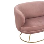 ΚΑΝΑΠΕΣ 2ΘΕΣΙΟΣ ARIEN HM8492.02 ΑΠΟ ΒΕΛΟΥΔΟ ΣΑΠΙΟ ΜΗΛΟ ΜΕ ΧΡΥΣΗ ΒΑΣΗ 125X80X84Y εκ. - Image 5