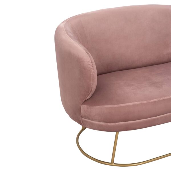 ΚΑΝΑΠΕΣ 2ΘΕΣΙΟΣ ARIEN HM8492.02 ΑΠΟ ΒΕΛΟΥΔΟ ΣΑΠΙΟ ΜΗΛΟ ΜΕ ΧΡΥΣΗ ΒΑΣΗ 125X80X84Y εκ. - Image 5