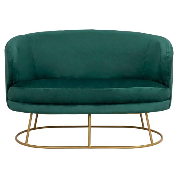 ΚΑΝΑΠΕΣ 2ΘΕΣΙΟΣ ARIEN HM8492.03 ΑΠΟ ΒΕΛΟΥΔΟ ΚΥΠΑΡΙΣΣΙ ΜΕ ΧΡΥΣΗ ΒΑΣΗ 125X80X84Y εκ. - Image 3