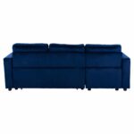 ΚΑΝΑΠΕΣ ΓΩΝΙΑ ΚΡΕΒΑΤΙ WAYNE 224x147x85Υεκ. HM3028.18 ΒΕΛΟΥΔΟ ΜΠΛΕ - Image 5