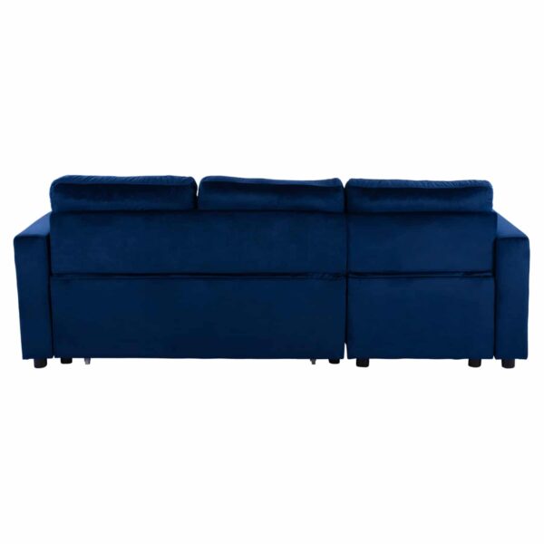 ΚΑΝΑΠΕΣ ΓΩΝΙΑ ΚΡΕΒΑΤΙ WAYNE 224x147x85Υεκ. HM3028.18 ΒΕΛΟΥΔΟ ΜΠΛΕ - Image 5