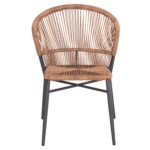 ΚΑΡΕΚΛΑ ΑΛΟΥΜΙΝΙΟΥ LYNN HM6267.01 ΑΝΘΡΑΚΙ ΣΚΕΛΕΤΟΣ-P.E.RATTAN ΦΥΣΙΚΟ 57x61x79Υεκ - Image 3