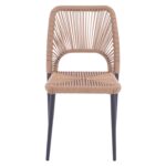 ΚΑΡΕΚΛΑ ΑΛΟΥΜΙΝΙΟΥ ΓΚΡΙ ΜΕ P.E.TWIST RATTAN ΜΠΕΖ HM5770.02 45x63x82Υ εκ. - Image 3