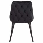 ΚΑΡΕΚΛΑ SERENITY HM8527.14 ΒΕΛΟΥΔΟ ΜΑΥΡΟ ΜΕ ΜΑΥΡΑ ΜΕΤΑΛΛΙΚΑ ΠΟΔΙΑ 51x54x83,5Υεκ. - Image 6