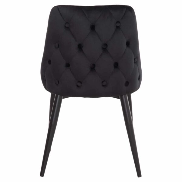 ΚΑΡΕΚΛΑ SERENITY HM8527.14 ΒΕΛΟΥΔΟ ΜΑΥΡΟ ΜΕ ΜΑΥΡΑ ΜΕΤΑΛΛΙΚΑ ΠΟΔΙΑ 51x54x83,5Υεκ. - Image 6