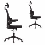 ΚΑΡΕΚΛΑ ΓΡΑΦΕΙΟΥ BASTON HM18236.01 ΜΑΥΡΟ MESH & PP ΣΚΕΛΕΤΟΣ 64x60x117-127Υεκ. - Image 4