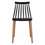 ΚΑΡΕΚΛΑ ΤΡΑΠΕΖΑΡΙΑΣ HM8052.02 VANESSA ΜΑΥΡΗ ΜΕ ΜΕΤΑΛΛΙΚΑ ΠΟΔΙΑ 43x46,5x82 εκ. - Image 3