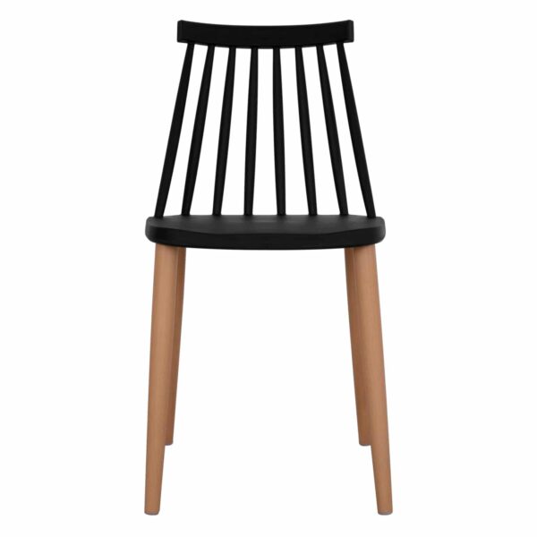 karekla-trapezarias-fb9805202-mayri-me-m-2 ΚΑΡΕΚΛΑ ΤΡΑΠΕΖΑΡΙΑΣ HM8052.02 VANESSA ΜΑΥΡΗ ΜΕ ΜΕΤΑΛΛΙΚΑ ΠΟΔΙΑ 43x46,5x82 εκ. - Image 3