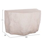 ΚΟΝΣΟΛΑ ΒΡΑΧΟΣ INTERON HM18152.02 FIBER CEMENT ΣΕ ΛΕΥΚΟ--120x50x71Υεκ. - Image 2