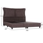 ΚΡEΒΑΤΙ ΔΙΠΛΟ NESTOR HM715.02 ΥΦΑΣΜΑ ΜΠΟΥΚΛΕ ΚΑΦΕ--ΓΙΑ ΣΤΡΩΜΑ 160x200εκ. - Image 2