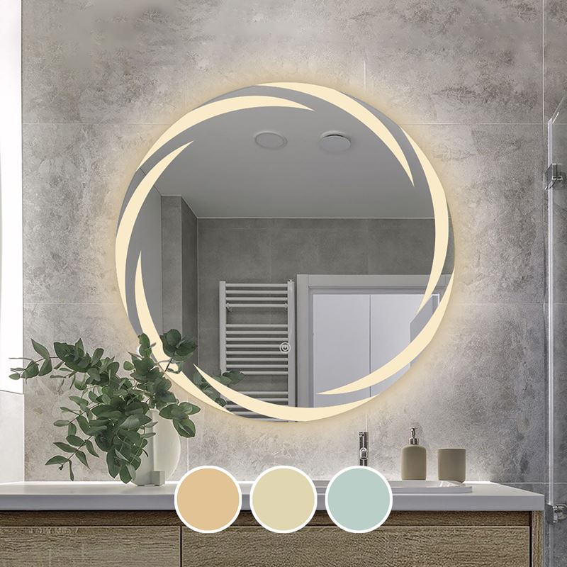 led-1-kathreptis-toichou-fotizomenos-afis-me-3-epiloges-enallagis-chromaton-enlarge LED-1 Καθρέπτης Τοίχου - Φωτιζόμενος - Αφής, με 3 επιλογές εναλλαγής χρωμάτων Φ80cm - Image 1