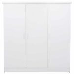 ΝΤΟΥΛΑΠΑ 3ΦΥΛΛΗ ΜΕ ΡΑΦΙΑ FUENTO HM2482.02 ΛΕΥΚΗ ΜΕΛΑΜΙΝΗ 120-116x40x123,5Υεκ. - Image 3