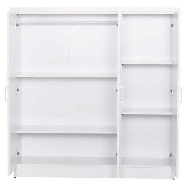 ΝΤΟΥΛΑΠΑ 3ΦΥΛΛΗ ΜΕ ΡΑΦΙΑ FUENTO HM2482.02 ΛΕΥΚΗ ΜΕΛΑΜΙΝΗ 120-116x40x123,5Υεκ. - Image 5