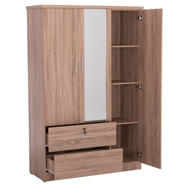 ΝΤΟΥΛΑΠΑ ΜΕ ΚΑΘΡΕΦΤΗ & ΣΥΡΤΑΡΙΑ JARRY HM2485.11 SONAMA OAK ΜΕΛΑΜΙΝΗ 119x48x183Υεκ - Image 5