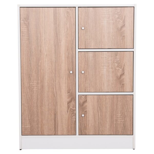 ΝΤΟΥΛΑΠΙ ΜΕ 4 ΑΠΟΘ.ΧΩΡΟΥΣ MATIN HM2479.01 SONAMA OAK-ΛΕΥΚΗ ΜΕΛΑΜΙΝΗ 80x39,5x99,5Υεκ - Image 3