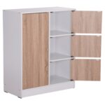 ΝΤΟΥΛΑΠΙ ΜΕ 4 ΑΠΟΘ.ΧΩΡΟΥΣ MATIN HM2479.01 SONAMA OAK-ΛΕΥΚΗ ΜΕΛΑΜΙΝΗ 80x39,5x99,5Υεκ - Image 6