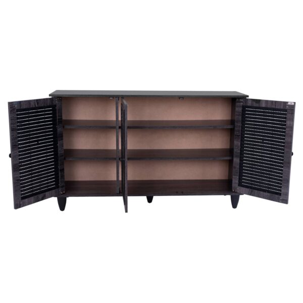 ΠΑΠΟΥΤΣΟΘΗΚΗ-ΝΤΟΥΛΑΠΙ MCKENNA ΞΥΛ.3ΠΟΡΤΕΣ HM2267.01 ΑΝΘΡΑΚΙ 112x30x68,5 cm - Image 4