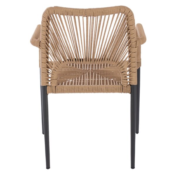 ΠΟΛΥΘΡΟΝΑ ΑΛΟΥΜΙΝΙΟΥ NOJO HM5771.02 ΓΚΡΙ ΜΕ P.E.TWIST RATTAN ΜΠΕΖ 55x63x82Y εκ. - Image 6