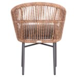 ΠΟΛΥΘΡΟΝΑ ΑΛΟΥΜΙΝΙΟΥ ORIN HM6265.01 ΣΚΟΥΡΟ ΓΚΡΙ- P.E.RATTAN ΣΕ ΦΥΣΙΚΟ 58x61x75Υεκ. - Image 6