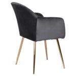 ΠΟΛΥΘΡΟΝΑΚΙ SAWYER ΒΕΛΟΥΔΟ ΓΚΡΙ ΜΕ ΧΡΥΣΑ ΠΟΔΙΑ HM8523.01 55Χ60Χ83Υ εκ. - Image 4