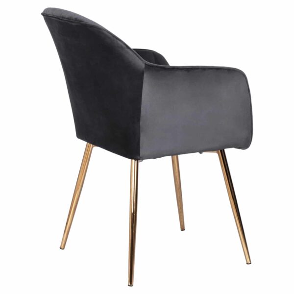 ΠΟΛΥΘΡΟΝΑΚΙ SAWYER ΒΕΛΟΥΔΟ ΓΚΡΙ ΜΕ ΧΡΥΣΑ ΠΟΔΙΑ HM8523.01 55Χ60Χ83Υ εκ. - Image 4