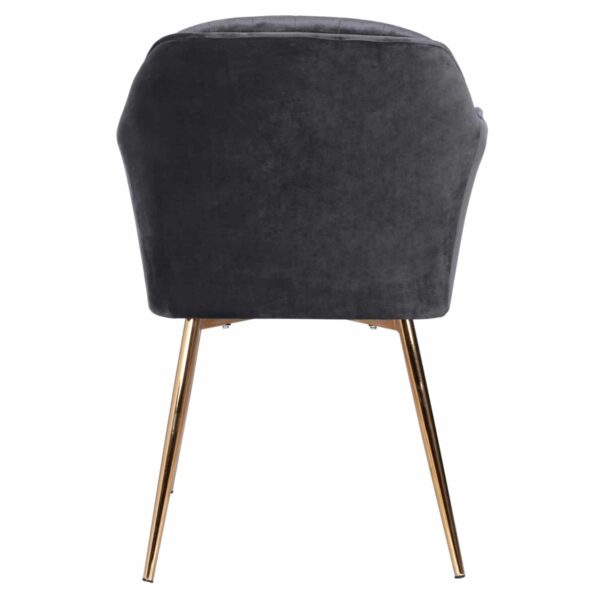 ΠΟΛΥΘΡΟΝΑΚΙ SAWYER ΒΕΛΟΥΔΟ ΓΚΡΙ ΜΕ ΧΡΥΣΑ ΠΟΔΙΑ HM8523.01 55Χ60Χ83Υ εκ. - Image 5