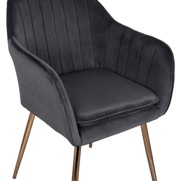 ΠΟΛΥΘΡΟΝΑΚΙ SAWYER ΒΕΛΟΥΔΟ ΓΚΡΙ ΜΕ ΧΡΥΣΑ ΠΟΔΙΑ HM8523.01 55Χ60Χ83Υ εκ. - Image 6