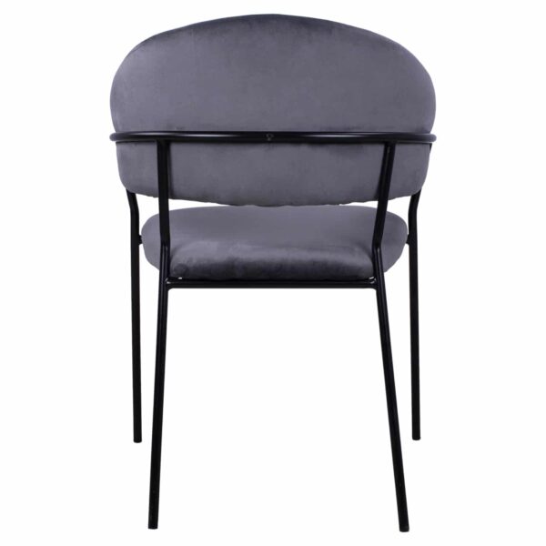 ΠΟΛΥΘΡΟΝΑΚΙ THEODORE HM8520.01 ΑΠΟ ΒΕΛΟΥΔΟ ΓΚΡΙ ΜΕ ΜΕΤΑΛΛΙΚΟ ΣΚΕΛΕΤΟ 55x50x82Υ εκ. - Image 6