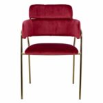 ΠΟΛΥΘΡΟΝΑΚΙ KELSO HM8521.06 ΒΕΛΟΥΔΟ ΜΠΟΡΝΤΩ & ΕΠΙΧΡΥΣΟ ΠΟΔΙ 52,5x52x80Υ εκ. - Image 3